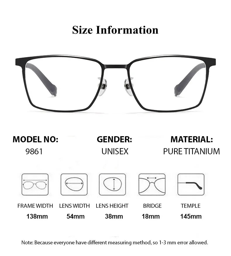 Summer Flower Women's Full Rim Square Tr 90 Titanium Eyeglasses 98612