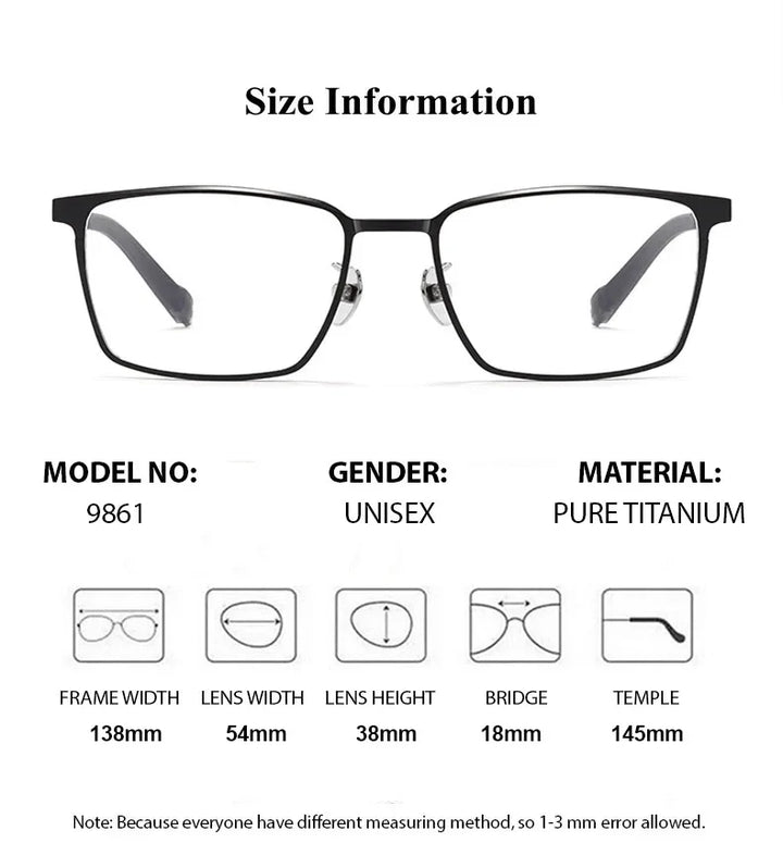 Summer Flower Women's Full Rim Square Tr 90 Titanium Eyeglasses 98612