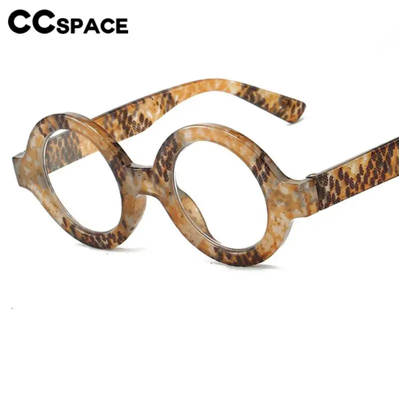 CCspace Women's Full Rim Round Thick Polycarbonate Reading Glasses 57557 Reading Glasses CCSpace   