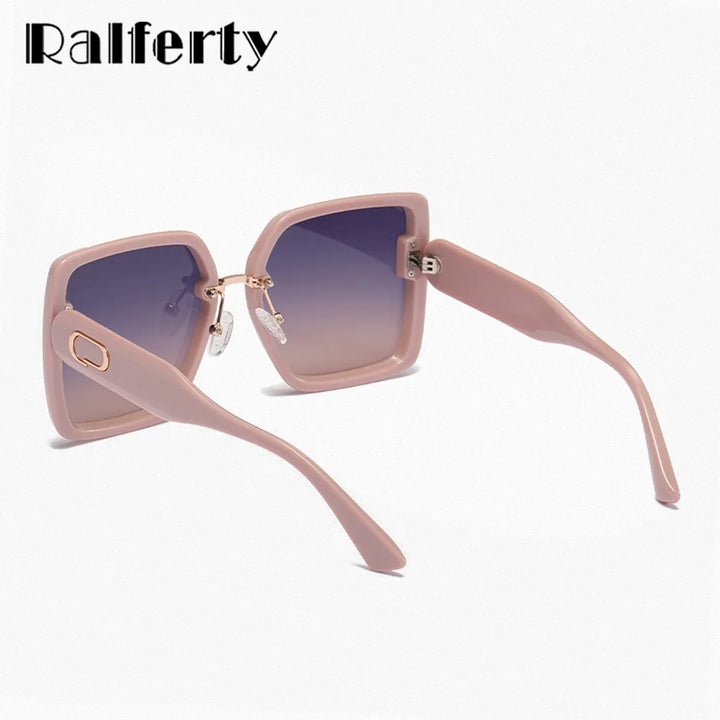 Ralferty Women's Full Rim Square Big Acetate Polarized Sunglasses R715 Sunglasses Ralferty   