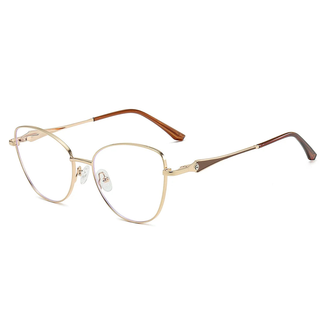 Xbora Women's Full Rim Oval Cat Eye Alloy Eyelasses 626986