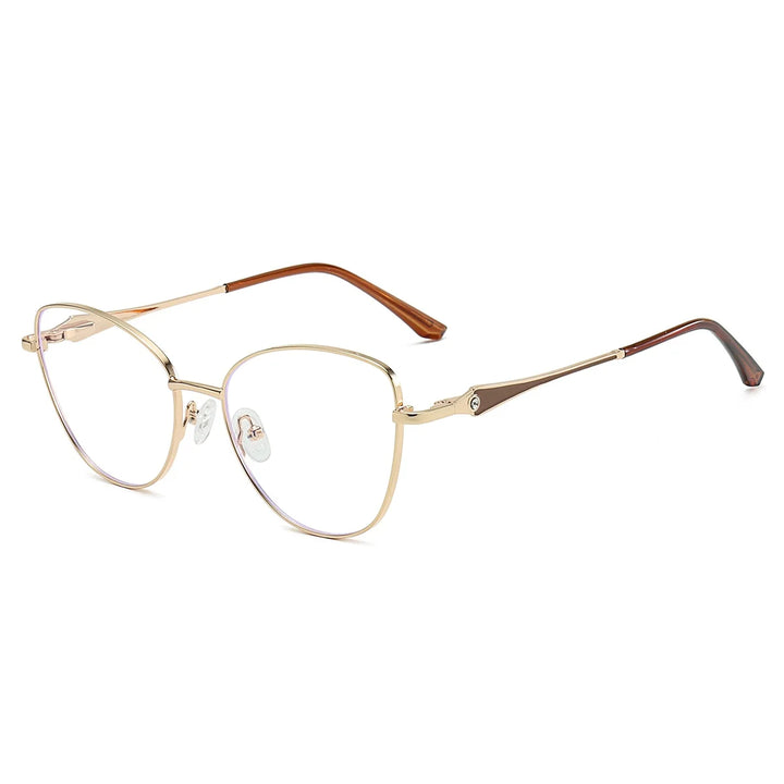 Xbora Women's Full Rim Oval Cat Eye Alloy Eyelasses 626986