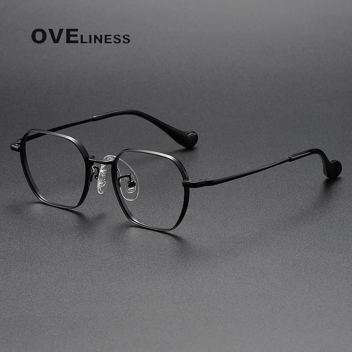 Oveliness Unisex Youth's Full Rim Square Titanium Eyeglasses  O80947 Full Rim Oveliness black  