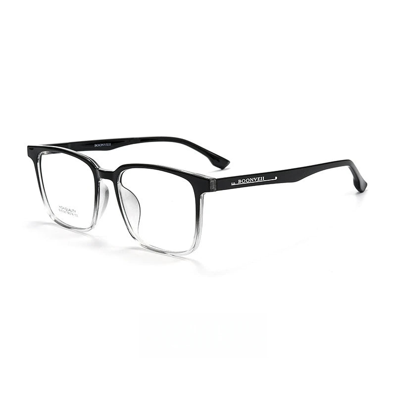 Yimaruili Men's Full Rim Big Square Tr 90 Eyeglasses 51007 Full Rim Yimaruili Eyeglasses Black Gradient  