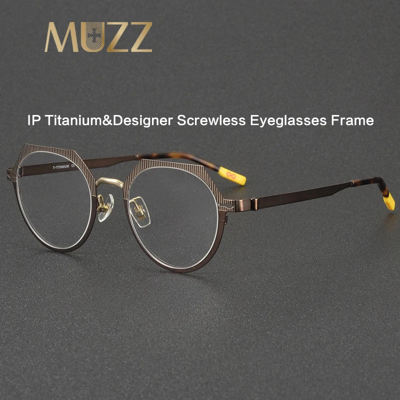 Muzz 81102 unisex screwless IP titanium prescription eyeglasses