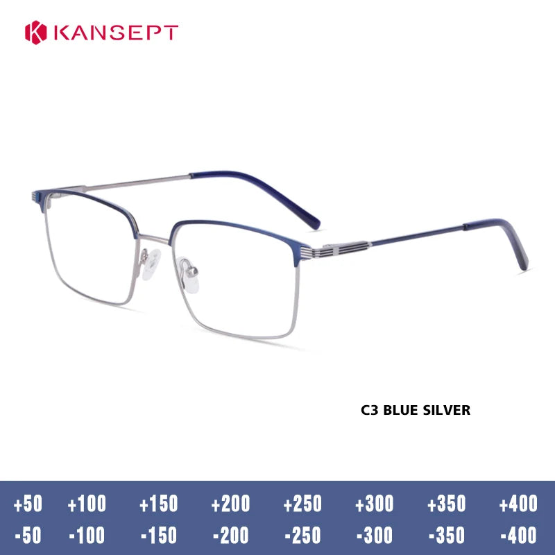Kansept Women's Full Rim Square Alloy Reading Glasses 72502