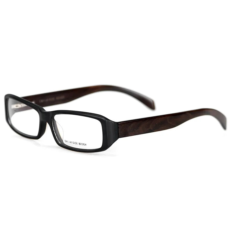 Cubojue Unisex Full Rim Square Wood Reading Glasses K8058 Reading Glasses Cubojue C3 no function lens 0 