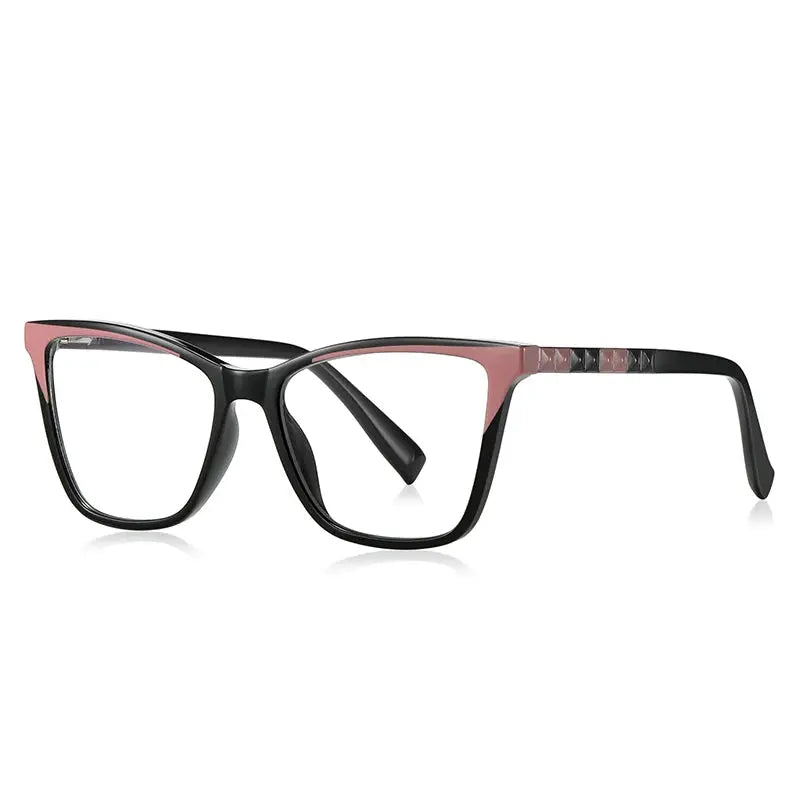 Vicky Unisex Full Rim Square Tr 90 Stainless Steel Reading Glasses 2116.