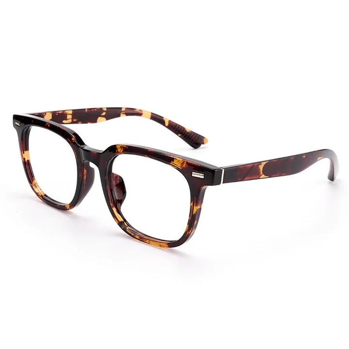 KatKani Unisex Full Rim Square Acetate Tr 90 Eyeglasses 4352 Full Rim KatKani Eyeglasses   