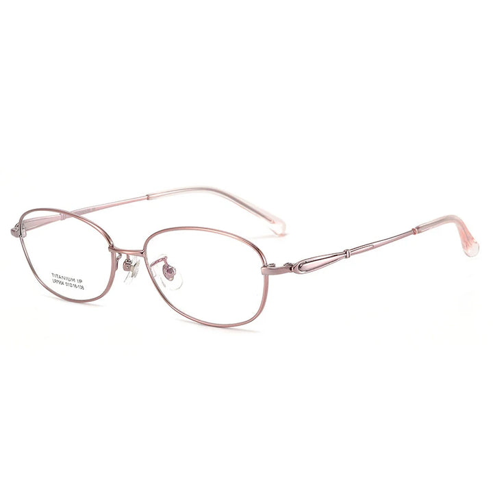 Bclear Women's Full Rim Oval Titanium Eyeglasses 7954 Full Rim Bclear Purple  