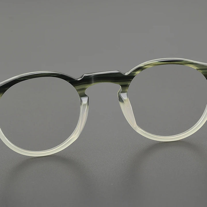 Hewei Unisex Full Rim Round Square Acetate Eyeglasses 4523 Full Rim Hewei   