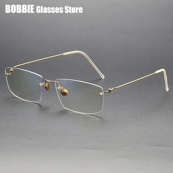 Bobbie Women's Rimless Rectangle Titanium Eyeglasses 692269