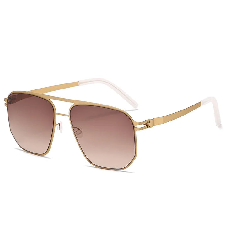 Black Mask Men's Full Rim Square Double Bridge Steel Sunglasses 396148