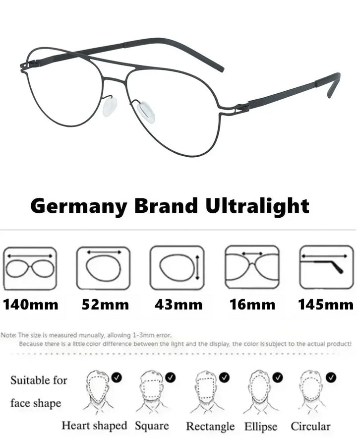 Bobbie Unisex Full Rim Oval Double Bridge Steel Eyeglasses 524316