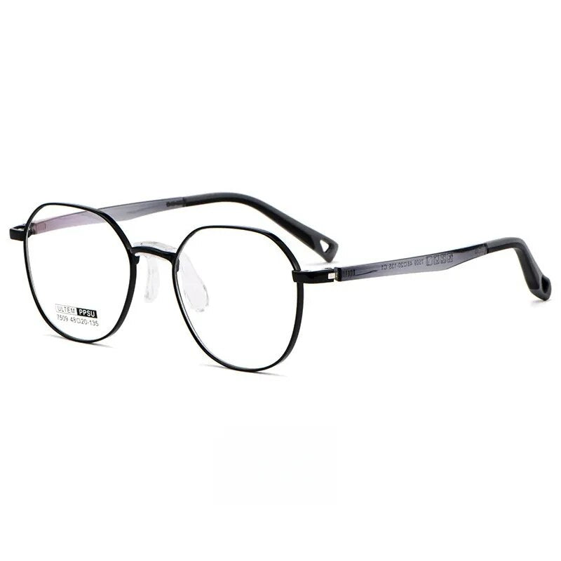 Yimaruili Unisex Children's Full Rim Square Alloy Eyeglasses 7509s Full Rim Yimaruili Eyeglasses Black  