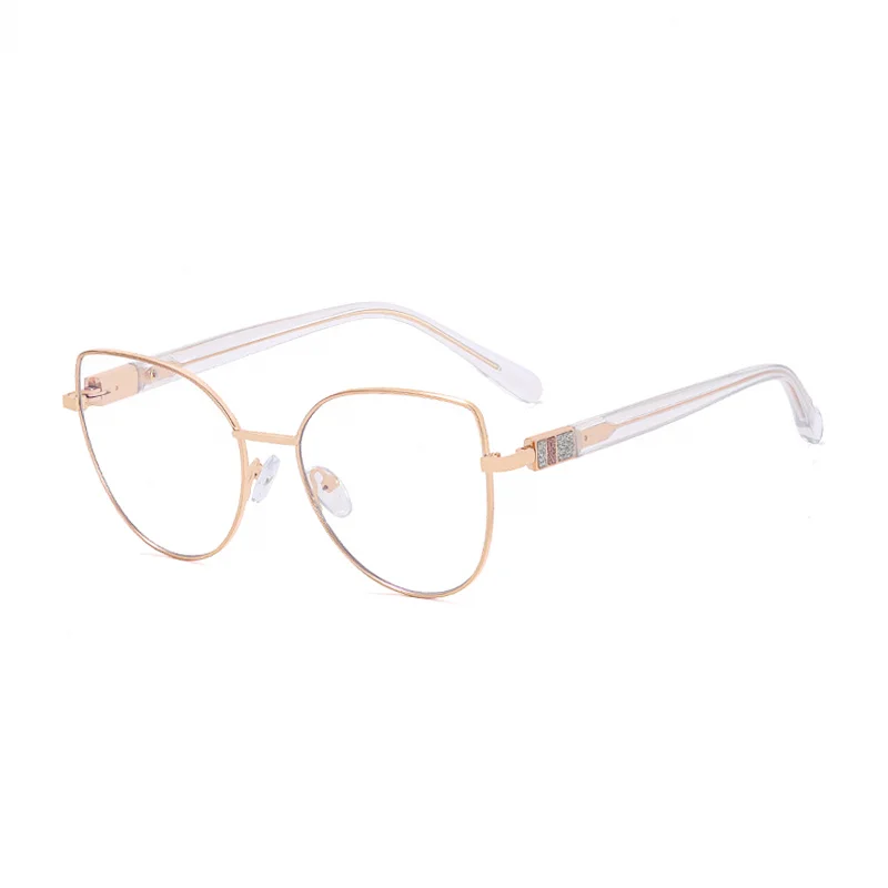 Ralferty Women's Full Rim Round Cat Eye Alloy Eyeglasses R82123 Full Rim Ralferty C7 Gold CHINA 