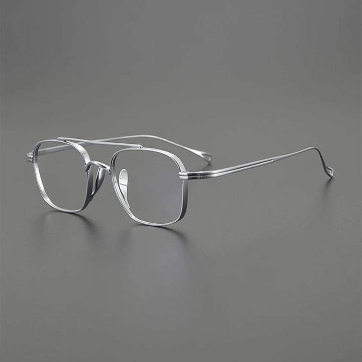 Nobler Unisex Full Rim Square Double Bridge Titanium Eyeglasses 9501 Full Rim Nobler C3  