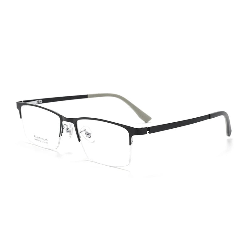 Yimaruili Men's Semi Rim Square Aluminium Alloy Eyeglasses 636809
