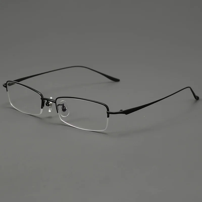 Momoja Women's Semi Rim Square Titanium Eyeglasses 78560