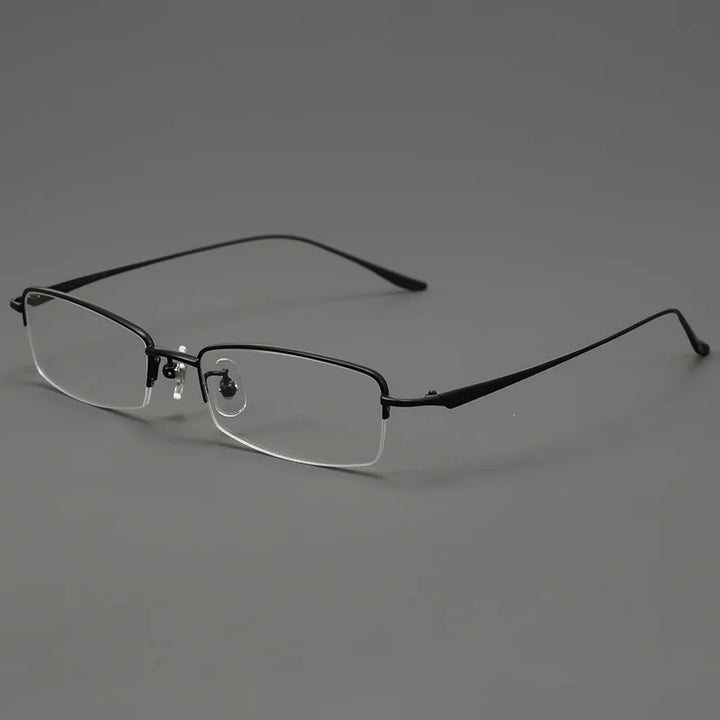 Momoja Women's Semi Rim Square Titanium Eyeglasses 78560