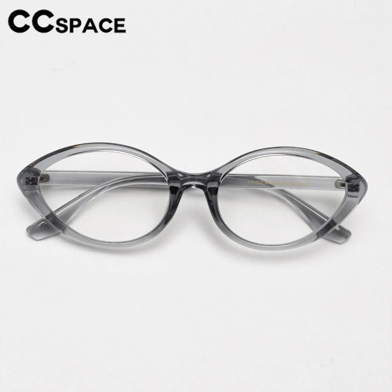 CCspace Women's Full Rim Oval Cat Eye Tr 90 Titanium Eyeglasses 301221 Full Rim CCSpace   