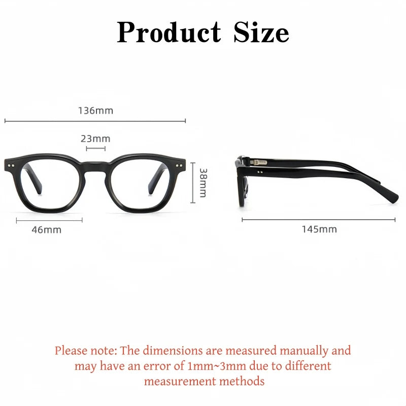 Yimaruili Unisex Full Rim Oval Acetate Eyeglasses M3027 — view 2 | Yimaruili at FuzWeb