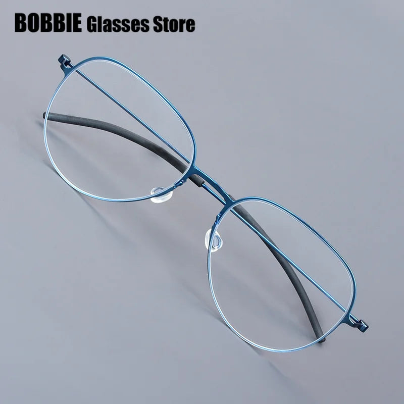 Bobbie Unisex Full Rim Oval Round Screwless Titanium Eyeglasses 765512