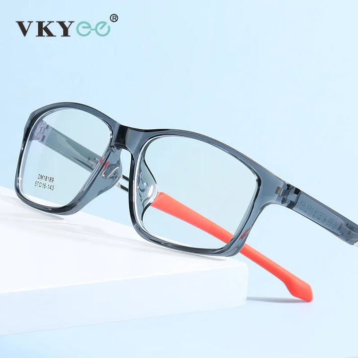 Vicky Men's Full Rim Square Tr 90 Silicone Sport Reading Glasses 18189 Reading Glasses Vicky   