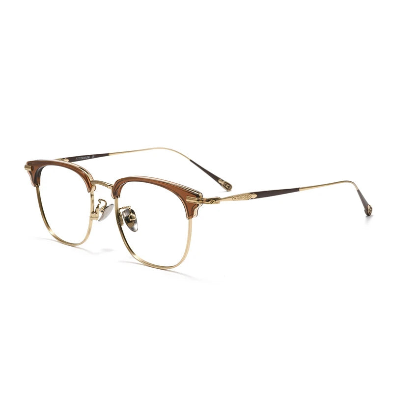 Black Mask Unisex Full RIm Square Titanium Acetate Eyeglasses 380901