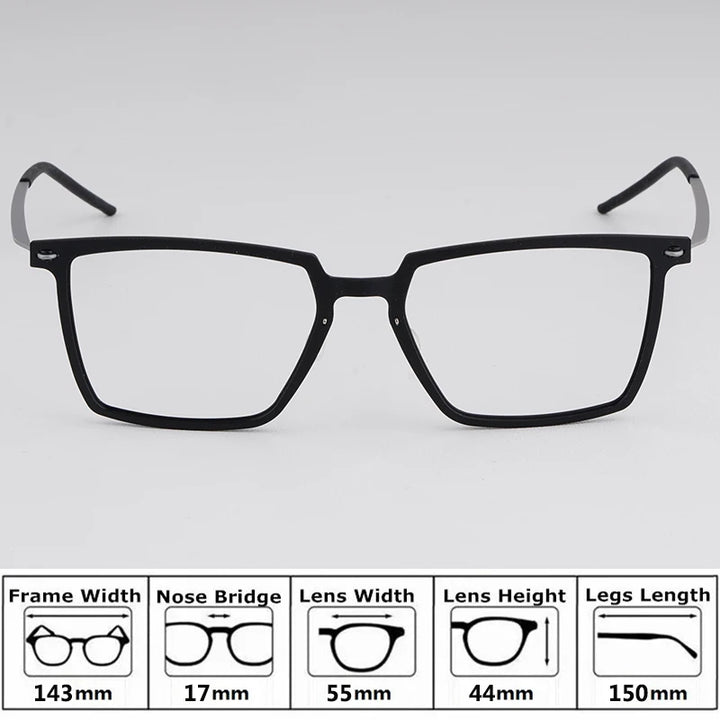 Bobbie Unisex Full Rim Square Acetate Eyeglasses 65-Series