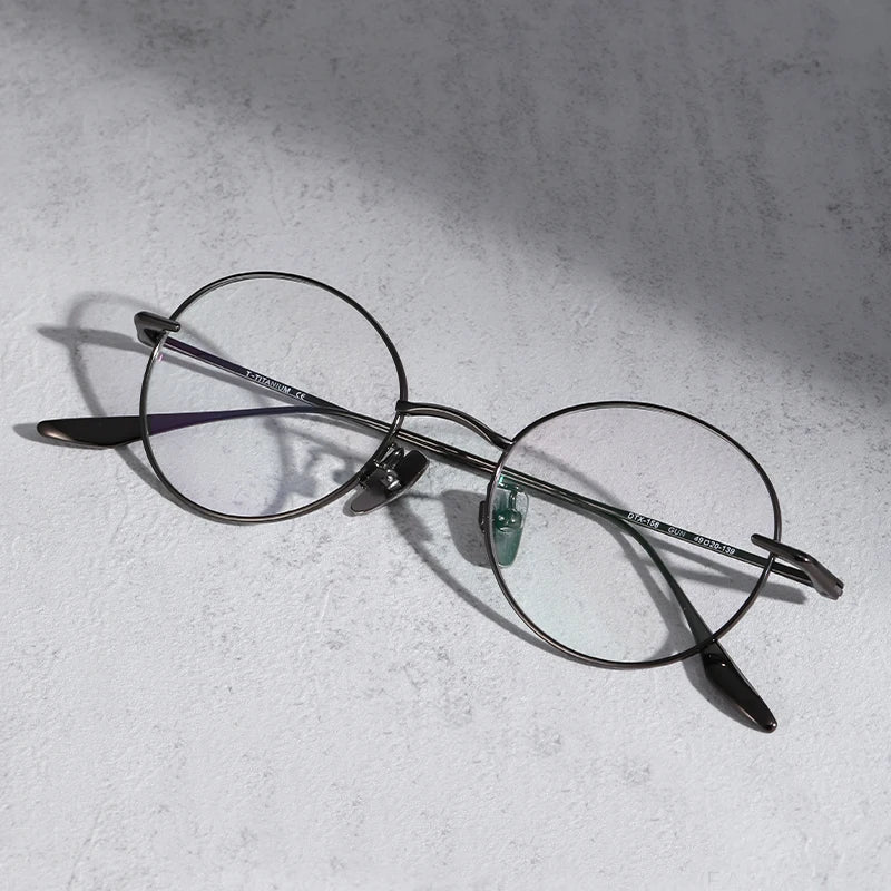 Black Mask Women's Full Rim Oval Round Titanium Eyeglasses 844158