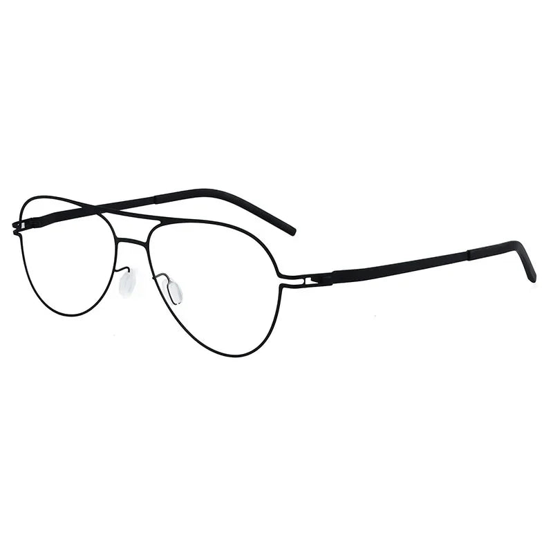 Bobbie Unisex Full Rim Oval Double Bridge Steel Eyeglasses 524316