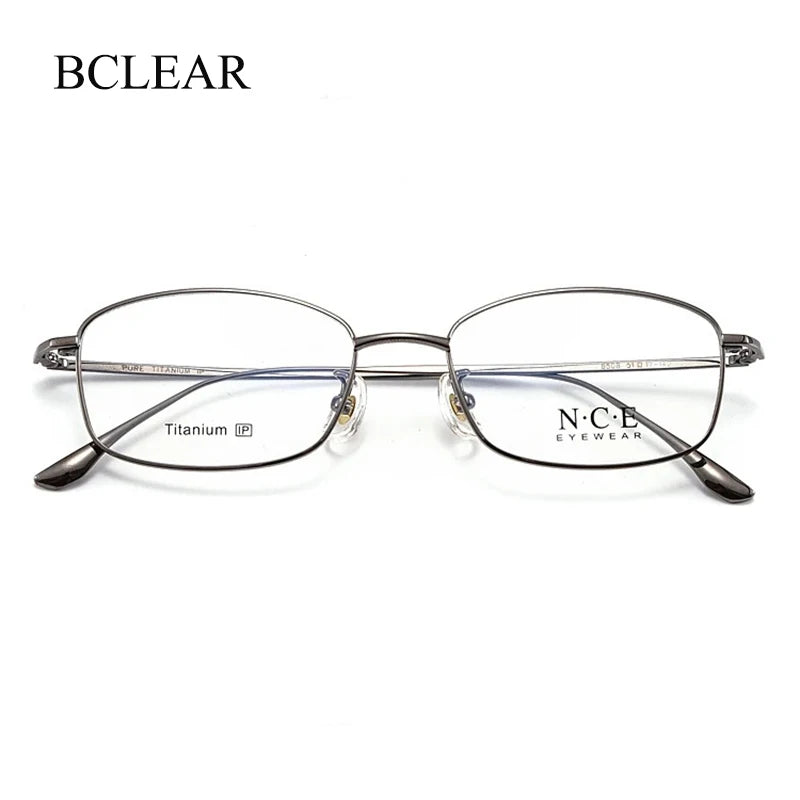 Bclear Unisex Full Rim Oval Square Titanium Eyeglasses 8508 Full Rim Bclear GRAY  