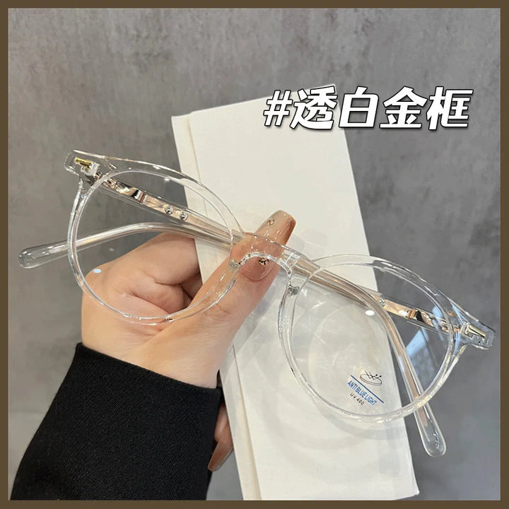 Zirosat Unisex Full Rim Round Tr 90 Alloy Eyeglasses 68008