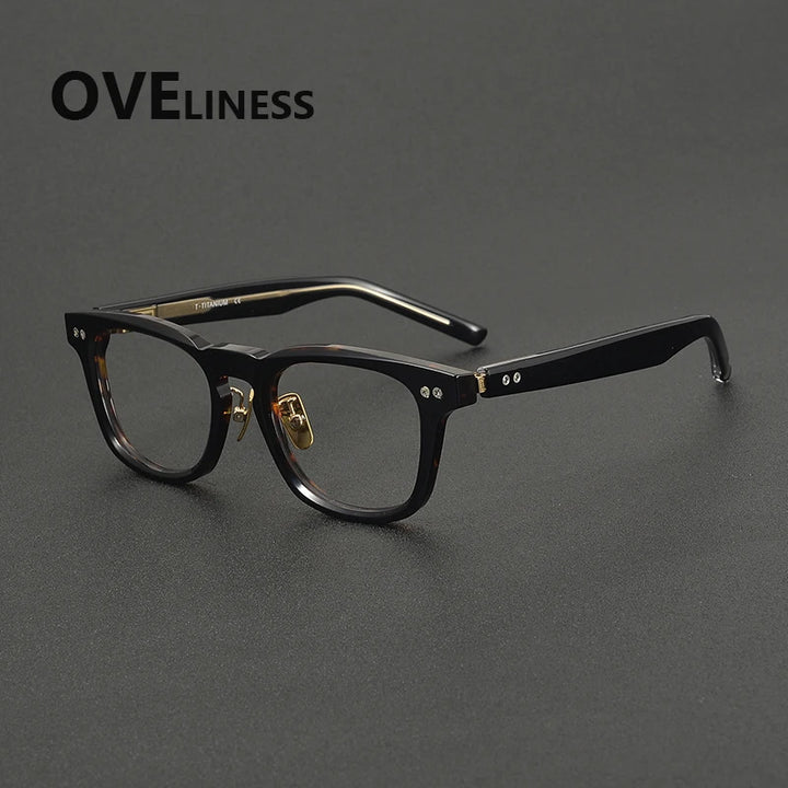 Oveliness Unisex Full Rim Square Brow Line Acetate Eyeglasses 322161