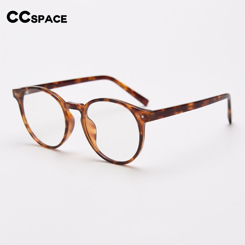 CCSpace Unisex Full Rim Round Tr 90 Titanium Eyeglasses 55868 Full Rim CCspace   