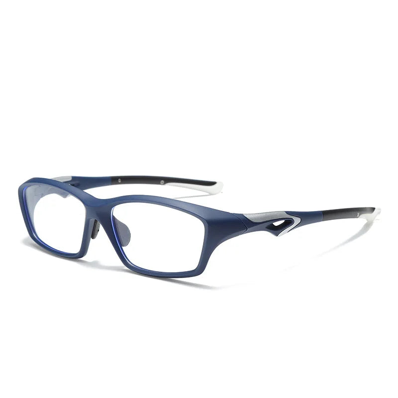 Yimaruili Unisex Full Rim Square Tr 90 Sport Eyeglasses Y81277 Full Rim Yimaruili Eyeglasses Matte Blue  