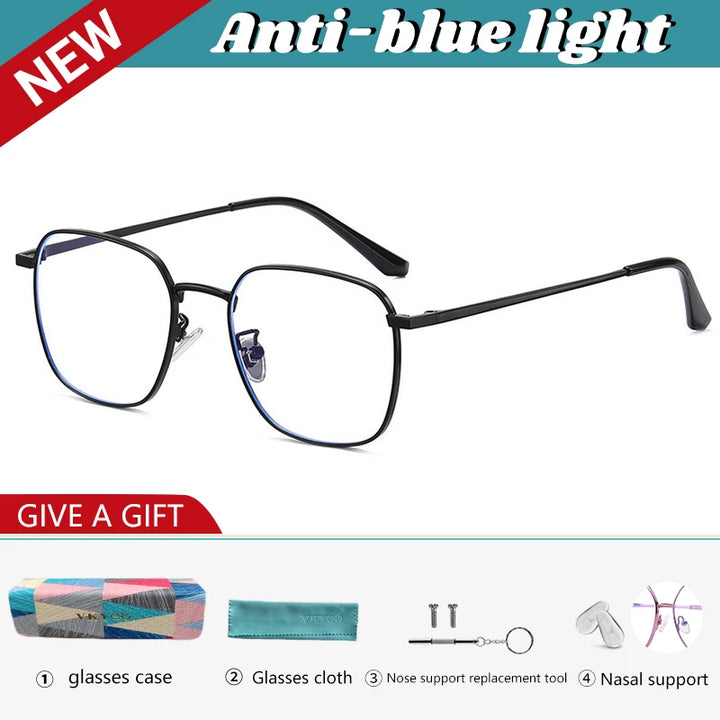 Vicky Women's Full Rim Polygon Square Steel Reading Glasses 618322