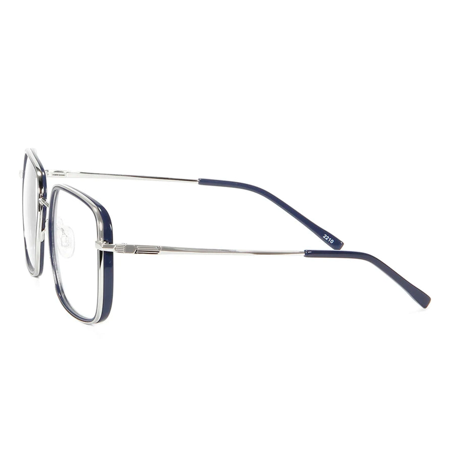 Esnbie Unisex Full Rim Square Titanium Acetate Eyeglasses 22030 Full Rim Esnbie   