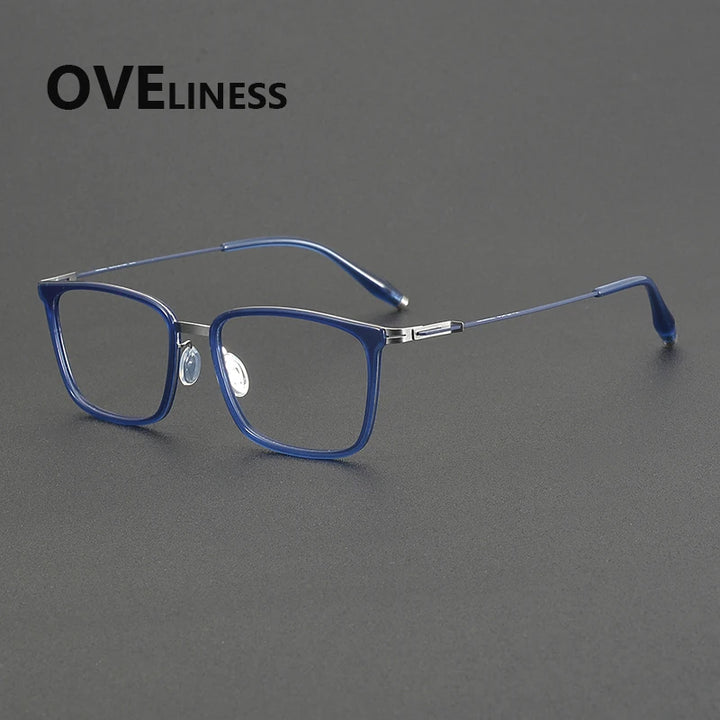 Oveliness Unisex Full Rim Square Titanium Acetate Eyeglasses 22502