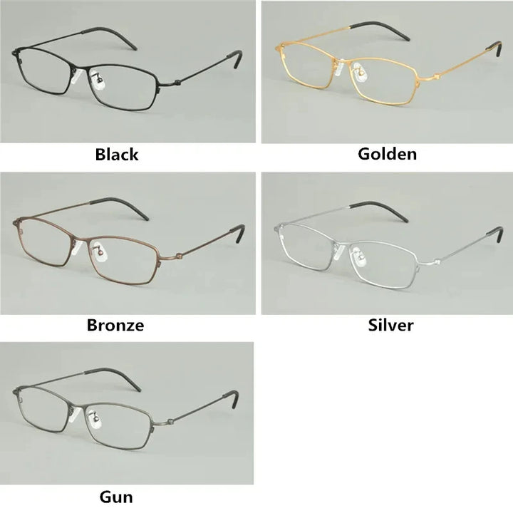 Aimee Unisex Full Rim Rectangle Square Titanium Eyeglasses 14509 Full Rim Aimee   