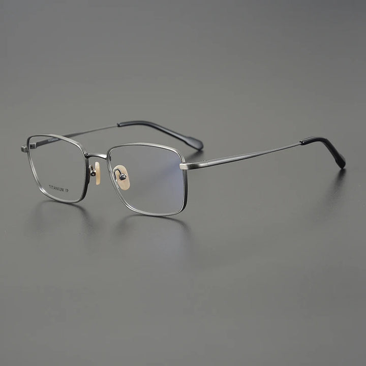 Aimee Unisex Full Rim Square Titanium Eyeglasses 9041 Full Rim Aimee Gun-Grey  