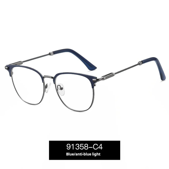Momoja Women's Full Rim Oval Square Alloy Eyeglasses 91358
