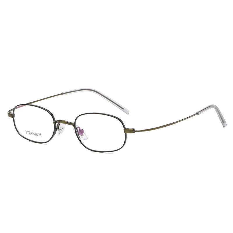 Hdcrafter Unisex Full Rim Oval Square Titanium Eyeglasses 11026