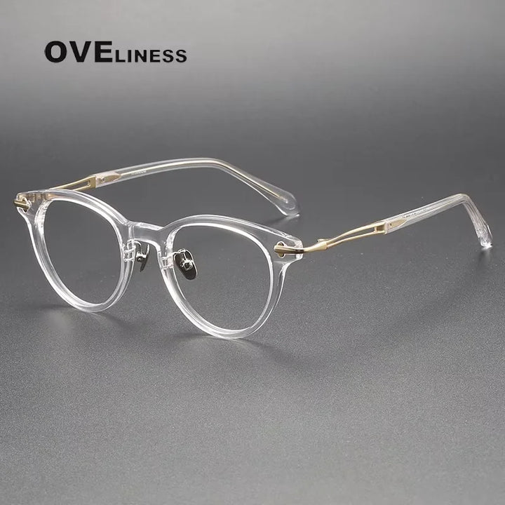 Oveliness Unisex Full Rim Square Acetate Titanium Eyeglasses 811432