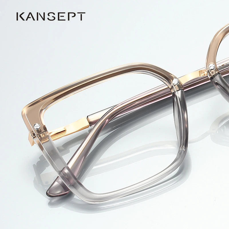 Kansept Women's Full Rim Square Polycarbonate Eyeglasses 2224 Full Rim Kansept   