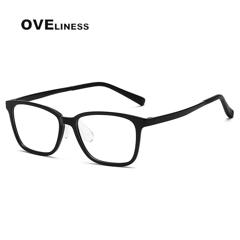 Oveliness Unisex Youth's Full Rim Square Tr 90 Titanium Eyeglasses O5730 Full Rim Oveliness C1  