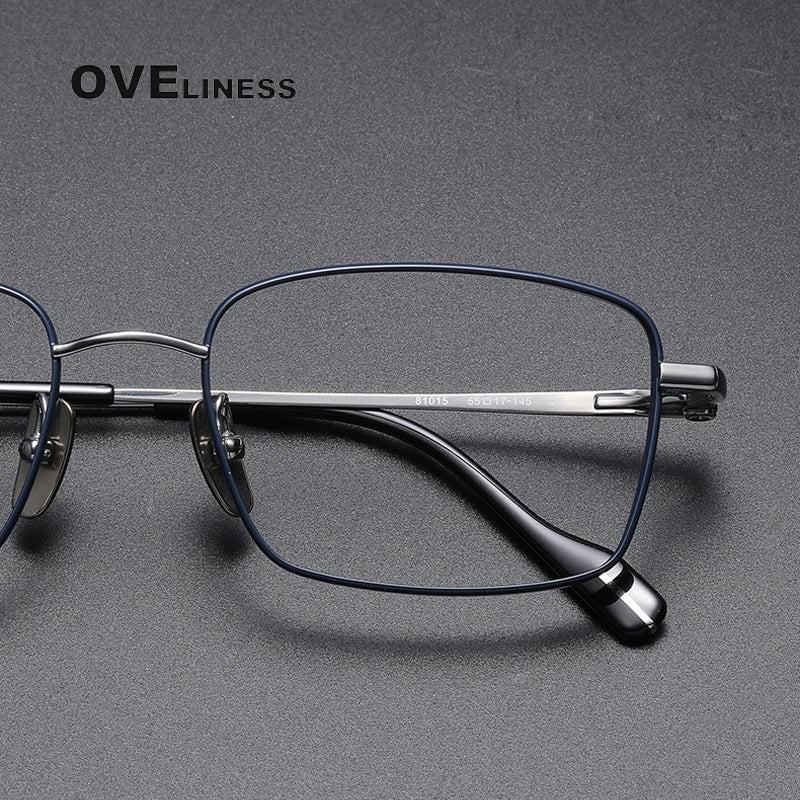 Oveliness Unisex Full Rim Square Titanium Eyeglasses 81015 Full Rim Oveliness   