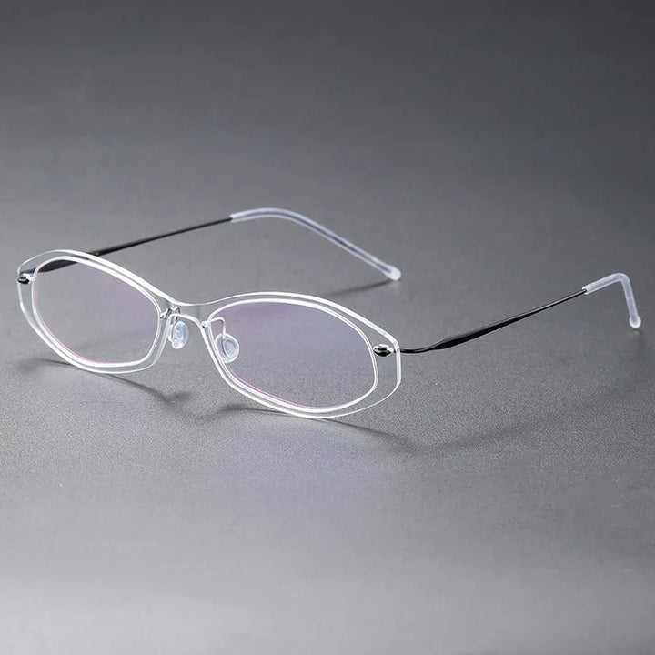Aimee Unisex Full Rim Polygonal Pure Titanium Eyeglasses 6509 — view 9 | Aimee at FuzWeb