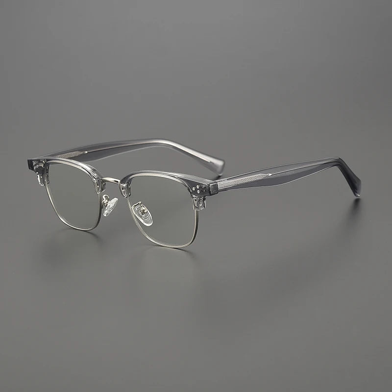 Nobler Unisex Full Rim Square Acetate Titanium Eyeglasses 2356 Full Rim Nobler   